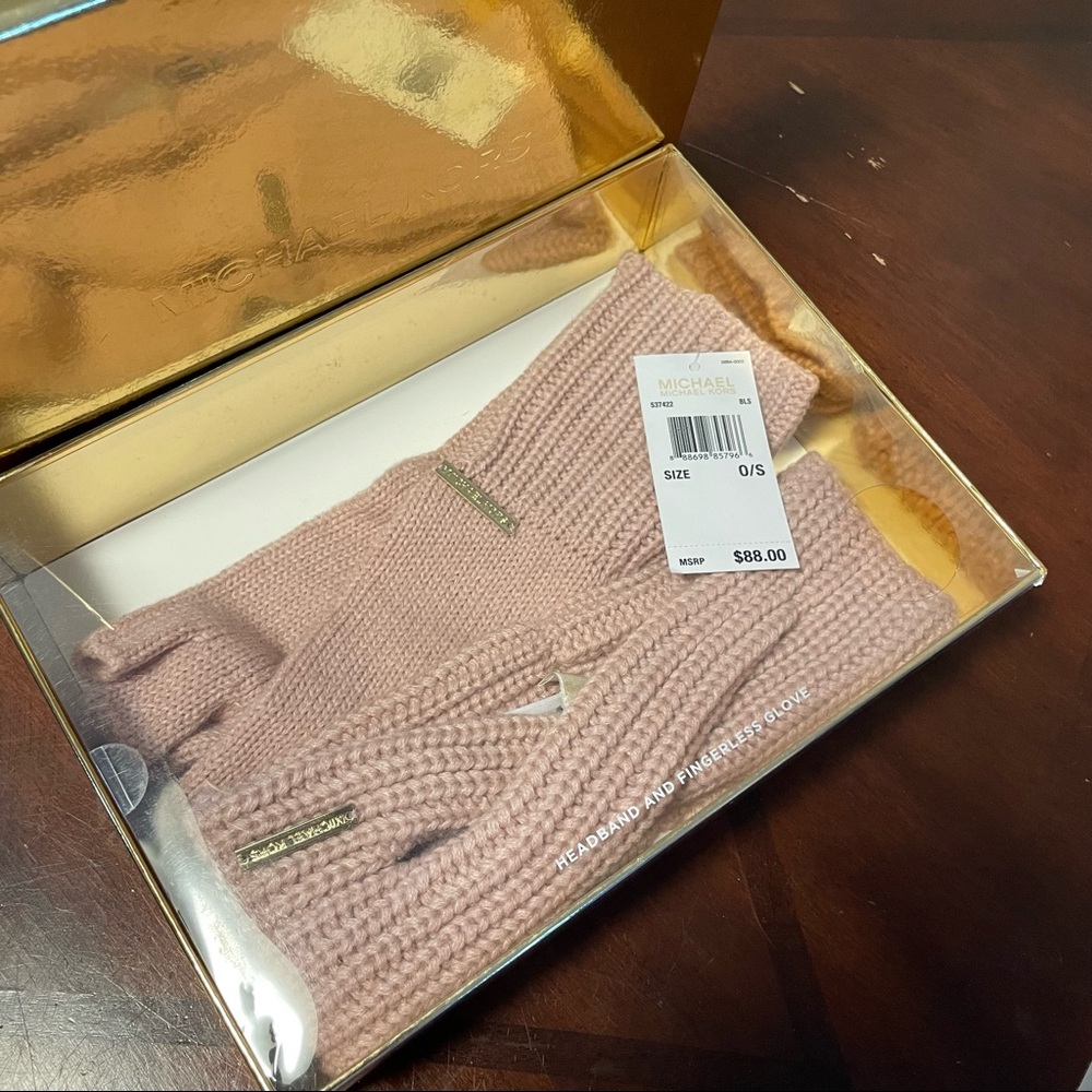 MK headband & fingerless gloves
